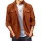thumbnail image 1 of Blusa y camisa de manga larga con cuello vuelto para hombre, de gamuza, con solapa, botones y bolsillo, informal, de manga larga, sin capucha, para hombre, 1 of 8