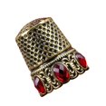 thumbnail image 2 of Sewing Thimble Finger Protector for Quilting Needlework Craft Accessories Gold Crystal, 2 of 9