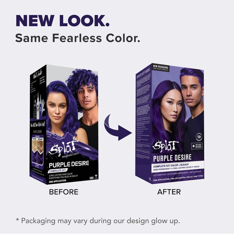 3 pack) Splat Original Complete Kit, Semi-Permanent Hair Dye with