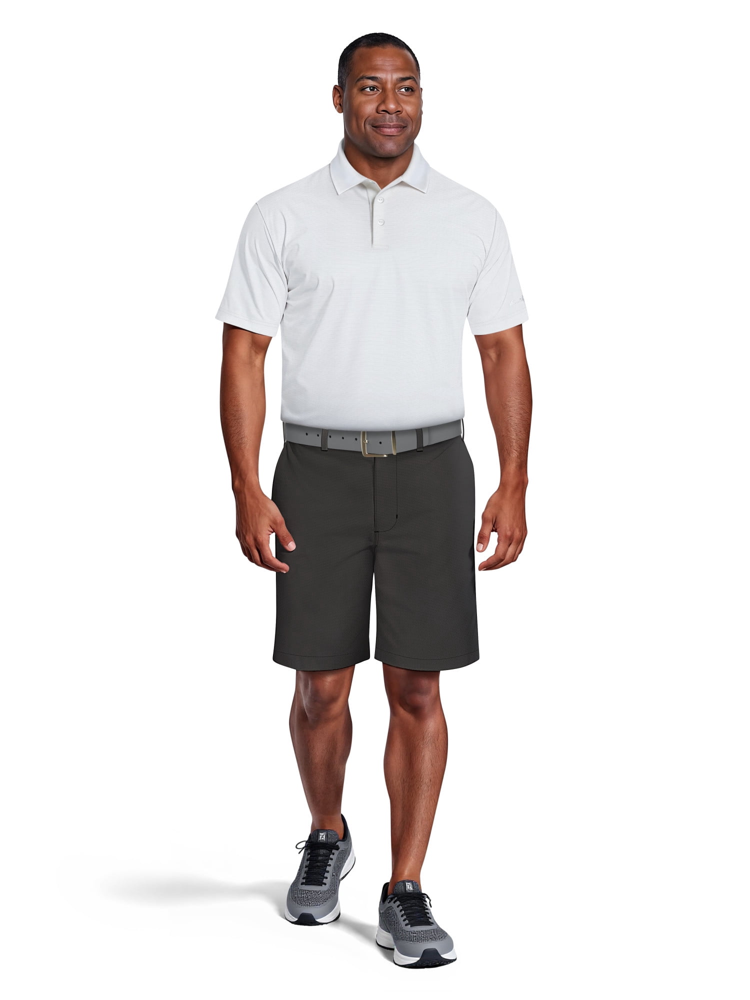 Ben Hogan Men's & Big Men's Stretch Golf Shorts with Horizontal Pattern and Active Waistband, 9" Inseam, Sizes 28-50