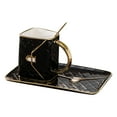 thumbnail image 1 of Juego especial de tazas de café en forma de bolso con platillo y cuchara Taza de café de 310 ML Taza TOMSHOO Negro, 1 of 7