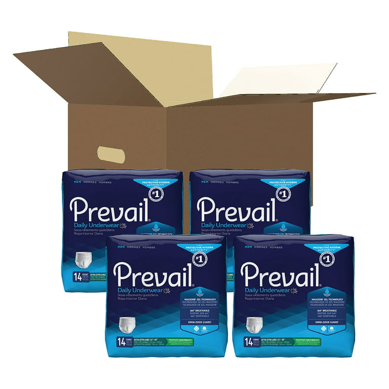 Prevail Daily Underwear For Men, Pull On With Tear Away Seams, X