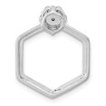 thumbnail image 3 of Real 14kt White Gold 1/5ct. Diamond Fancy Hexagon Chain Slide; for Adults and Teens; for Women and Men, 3 of 4
