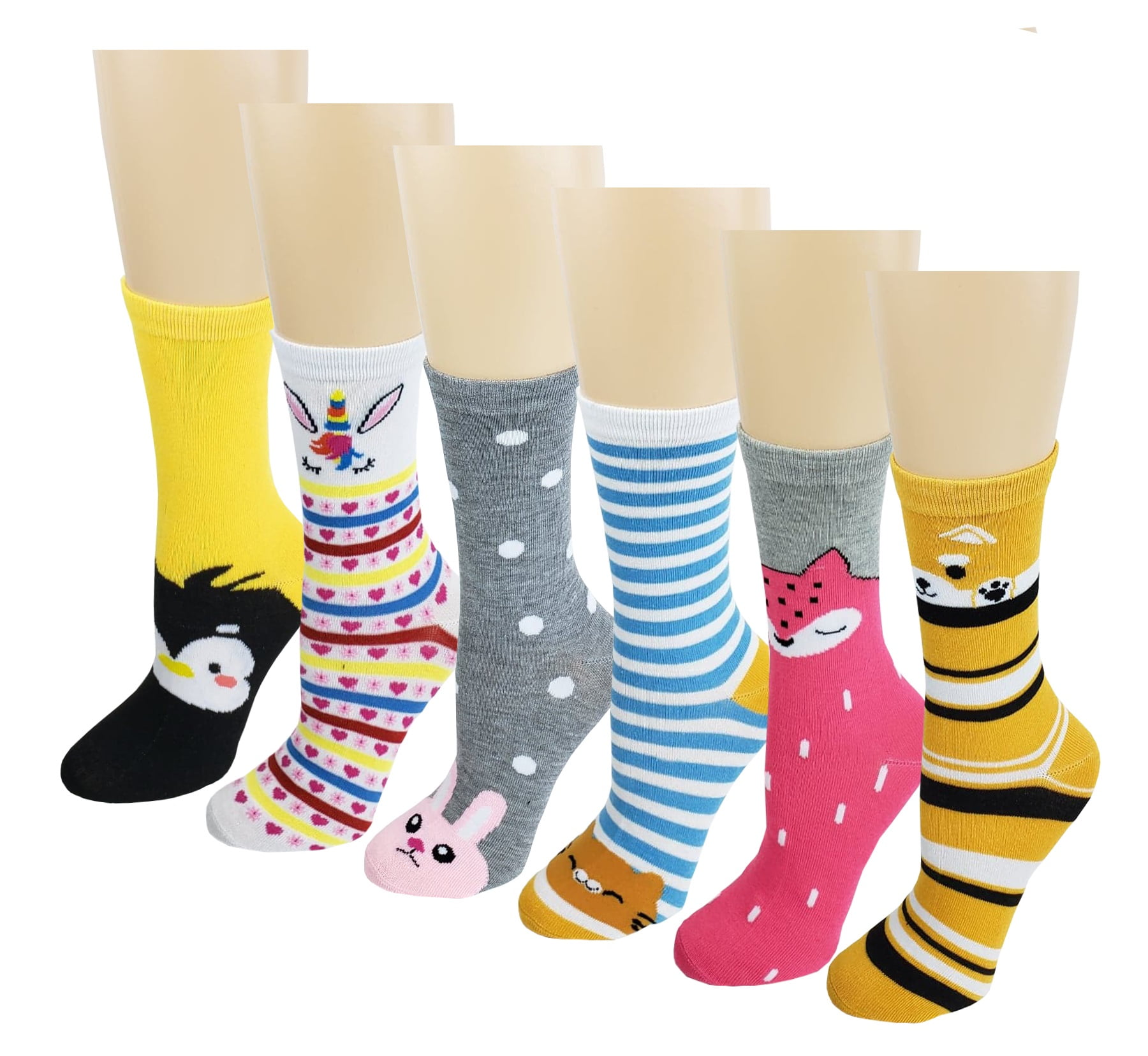 Women Funny Funky Crazy Dress Socks Winter Warm Casual Stockings Girls Holiday Novelty Crew Socks 