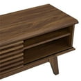 thumbnail image 5 of Allora Mid-Century Wood TV Stand for TVs up to 70" with 4 Cubbies in Walnut, 5 of 7