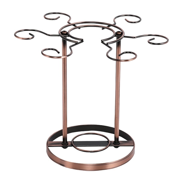 Soporte para vasos/Organizador de vasos para colgar en la encimera con 6 ganchos/Creativo/Secado al aire Bronce
