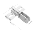 thumbnail image 2 of DEEPCRAFF 2Set Plated Silver Alloy Frameless Shower Door Hinges Durable Bathroom Hardware with Sleek Modern Design, 2 of 6
