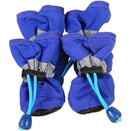 Dog Shoes Pet Boots Breathable Dog Shoes for Small Doggy Drawstring Durable Pet Paw Protector for Hot Pavement Blue No. 5