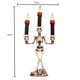 thumbnail image 2 of Laklulu Lámpara decorativa de Halloween con forma de calavera, candelabro de Halloween, candelabro sin llama, adecuado para decoración de fiesta en el hogar, decoración de hotel, bar temático, 2 of 5