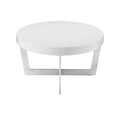 thumbnail image 4 of Benjara Tini 55" Coffee Table- Oval Shaped Top- Metal Frame- White Finish, 4 of 5