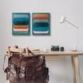 thumbnail image 3 of Stupell Industries Abstract Teal Stacked Colors Abstract Painting Wrapped Canvas Art Print Wall Art, 16 x 20, Set of 2, 3 of 8