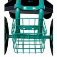 thumbnail image 4 of Rolling Garden Scooter Garden Cart Seat with Wheels, Tool Tray, Extendable Steer Handle and Storage Basket, Adjustable 360° Swivel Seat, Garden Yard Cart for Seniors, Easy Assembly, Green, 4 of 7