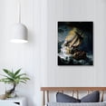 thumbnail image 4 of Acheng Rembrandt Jesus Christ In The Storm On The Sea Of Galilee Ship Boat Ocean Cool Wall Decor Art Print Poster 16x20 in, 4 of 5