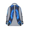 thumbnail image 3 of Blue and Black Tie Dye Pattern Backpack for School, Cute School Bag with Adjustable Shoulder Straps and Padded Back, 15.3"x11"x6.7", 3 of 5
