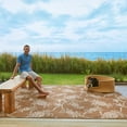 thumbnail image 3 of Reyn Spooner Kona Coast Aloha Welcome Tropical Floral Brown Beige Flatweave Indoor/Outdoor Area Rug, 5x8, 3 of 9