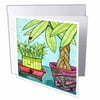 Lucky things like bamboo, money tree, a dragon, and a ladybug 12 Greeting Cards with envelopes gc-300237-2