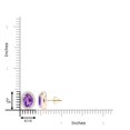 thumbnail image 2 of ANGARA Natural Oval 2.3 ct Amethyst Studs with Diamond Halo in 14K Yellow Gold for Women (Size-8x6mm) | February Birthstone, Birthday, Anniversary, Jewelry Gift for Women | Natural Amethyst Earrings, 2 of 7