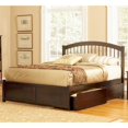 thumbnail image 1 of Atlantic Furniture Lit de Rangement Windsor Full Broche en Noyer, 1 of 1