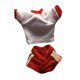 thumbnail image 3 of Conjunto de ropa para figuras de acción 1/12: top corto y pantalones cortos. Conjunto de ropa deportiva de moda para muñecas. Camisa de corta Rojo, 3 of 8
