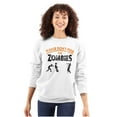 thumbnail image 3 of Please Don’t Feed the Zombies Sweatshirt for Men or Women Brisco Brands X, 3 of 6