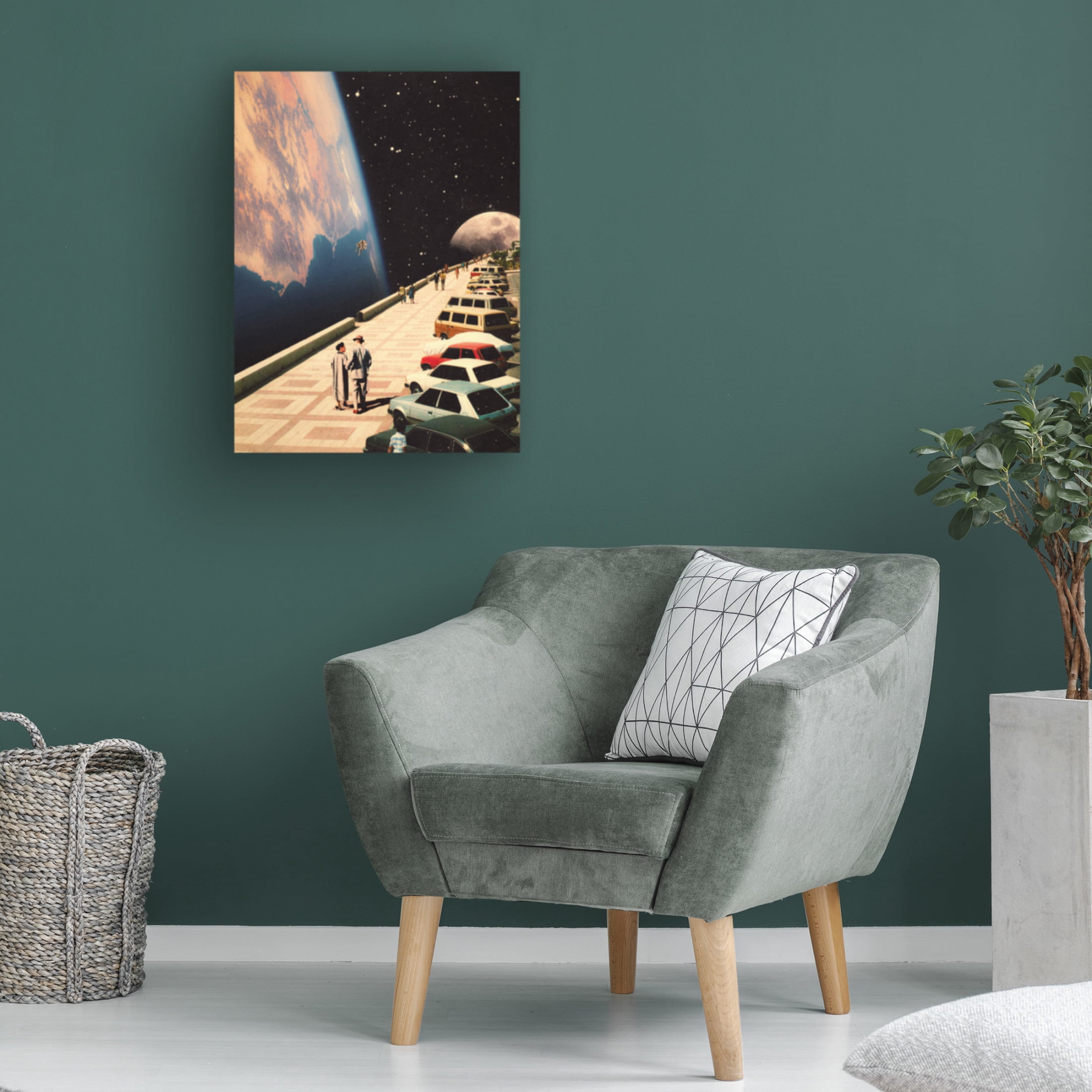 Trademark Fine Art Taudalpoi  Space Promenade Canvas Wall Art