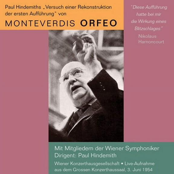 Paul Hindemith - Monteverdis Orfeo - Music & Performance - CD