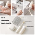 thumbnail image 4 of Travel Hygiene Set 3 In 1 - Portable Personal Care Kit with Foldable Brush Cup & Storage Case, Compact Toiletry Organizer for Camping Business Trips Daily Use, Lightweight Leak Resistant Design, 4 of 8