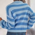 thumbnail image 6 of Lovskoo 2024 Sweaters for Women Trendy Pullover Long Sleeve V-Neck Blouse Knit Tops Blue, 6 of 7