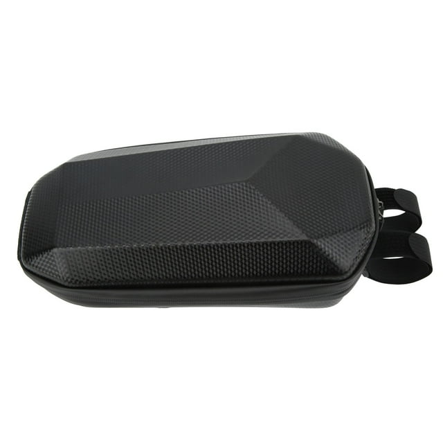 Bolsa para manillar de scooter de cuero sintético resistente al agua con carcasa dura de 4L para bicicleta plegable
