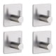 thumbnail image 1 of Ganchos adhesivos, ganchos de pared para colgar abrigos, sombreros, toallas, ganchos para albornoz, montaje en pared, baño y dormitorio, 4 paquetes, 1 of 5