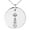 Silver, variant on Stainless Steel Sacred Lotus Unalome Engraved Small Medallion Circle Charm Pendant Necklace