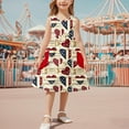 thumbnail image 2 of Jinhomg Girls Sleeveless Summer Dresses Fancy American Flag Graphic Midi Dress Casual Comfy Spaghetti Strap Cami Dresses Toddler Kids 4Th Of July Gifts Beige 3 Years, 2 of 8