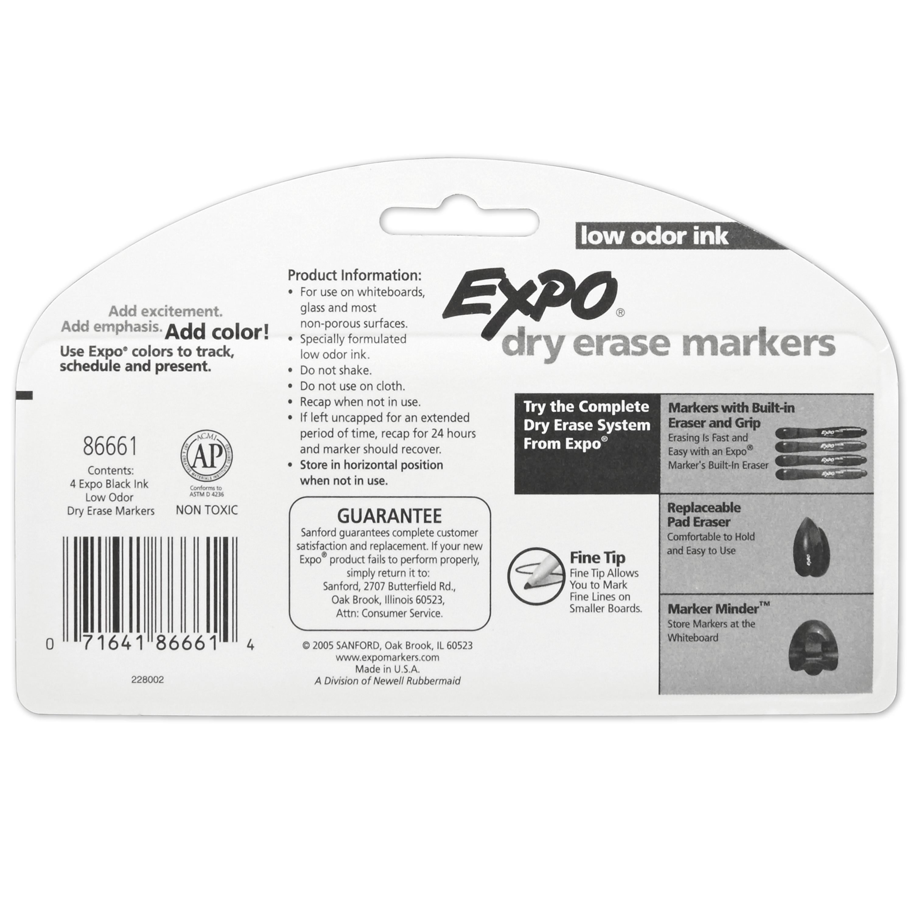 LinkBro 3FMRXSR Linkbro Magnetic Dry Erase Markers - Fine Tip, Black Color,  12 Pack, Low Odor Whiteboard Markers for Kids & School, Work On