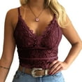 thumbnail image 1 of Sherrylily Women Casual Lace Crochet Spaghetti Strap Cami Crop Top Camisole Fashion Vest, 1 of 4
