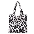 thumbnail image 1 of Bolso de mano grande con estampado de leopardo y lona para mujer a la moda (negro) Likrtyny Para estrenar, 1 of 9