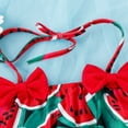 thumbnail image 4 of Baby Swimsuit Girl Summer Bowknot Watermelon Pineapple Printed Ruffles 2 Piece Swimsuit Bikini Baby Bathing Suit Girl Red 6 Months-12 Months, 4 of 7