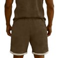 thumbnail image 5 of Miluxas Men's Baggy Shorts Casual Drawstring Knee Length Baggy Sweat Shorts Loose-Fit Workout Shorts Coffee XXXL(XXXL), 5 of 8