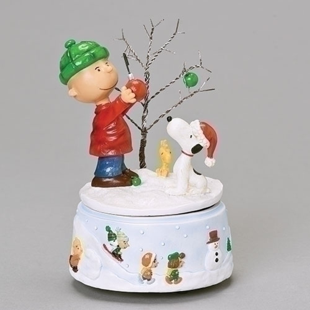 6.25" Musical Charlie Brown and Friends Peanuts Windup Christmas