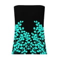 thumbnail image 5 of Dyegold Womens Tops Dressy Casual Summer Strapless Tube Tops for Women Butterfly Floral Sleeveless Casual Pleated Flowy Crop Tunic Blouses Shirt, 5 of 5