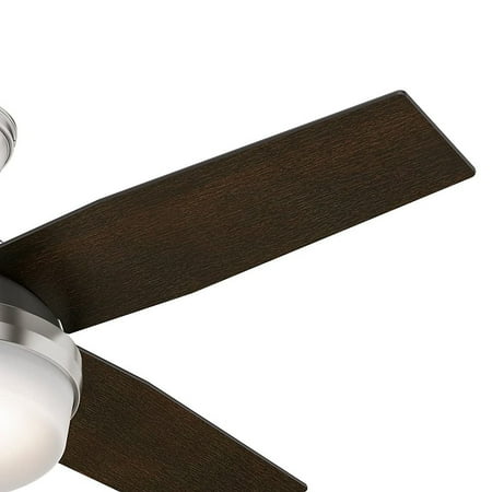 Hunter Dempsey 44 Ceiling Fan With Led Light And Remote Control Brushed Nickel Canada Hunter Dempsey 44 Ceiling Fan With Led, How To Use Hunter Ceiling Fan Without Remote