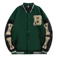 thumbnail image 1 of Chamarra De Calle Unisex Ropa Deportiva De Cuero Bordada, 1 of 8