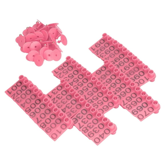 100lots Livestock Earcon Marker Numbered Cow Sheep Rabbits Identification Tool for Cattle Sheep Pigs and Poultry Use