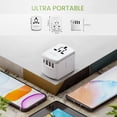 thumbnail image 3 of Adaptador de Viaje LENCENT Blanco con 4 Puertos USB para Europa, Reino Unido, América y Australia, 3 of 7