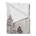 thumbnail image 2 of Country Soft Flannel Fleece Blanket, Pine Trees in the Forest on Foggy Seem Ombre Backdrop Wildlife Adventure Art, Cozy Plush for Indoor and Outdoor Use, 60" x 80", Pale Mauve Taupe, by Ambesonne, 2 of 5
