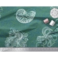 thumbnail image 2 of Soimoi Cotton Poplin Fabric Animal Skin,Shell & Octopus Ocean Print Fabric by Yard 56 Inch Wide, 2 of 3