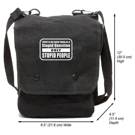 No Stupid Question Only Stupid People Crossbody Travel Map Bag, Black & (Best Places For Black People To Travel)