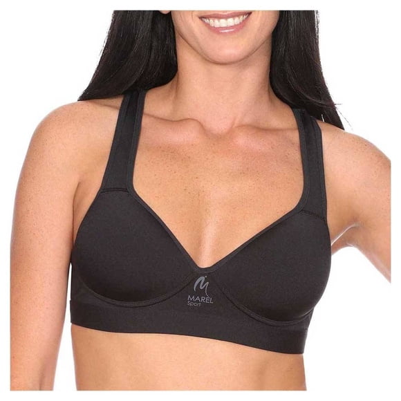 Top Marel para Mujer, Deportivo Liso Negro Talla 34B