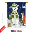 thumbnail image 2 of Breeze Decor BD-WT-H-114206-IP-BO-DS02-US 28 x 40 in. Lodge Snowmen Winter - Seasonal Winter Wonderland Impressions, Decorative Vertical House Flag, 2 of 4