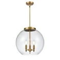 thumbnail image 3 of Innovations Lighting  Athens - 3 Light 16" Pendant Clear/Brushed Brass, 3 of 5