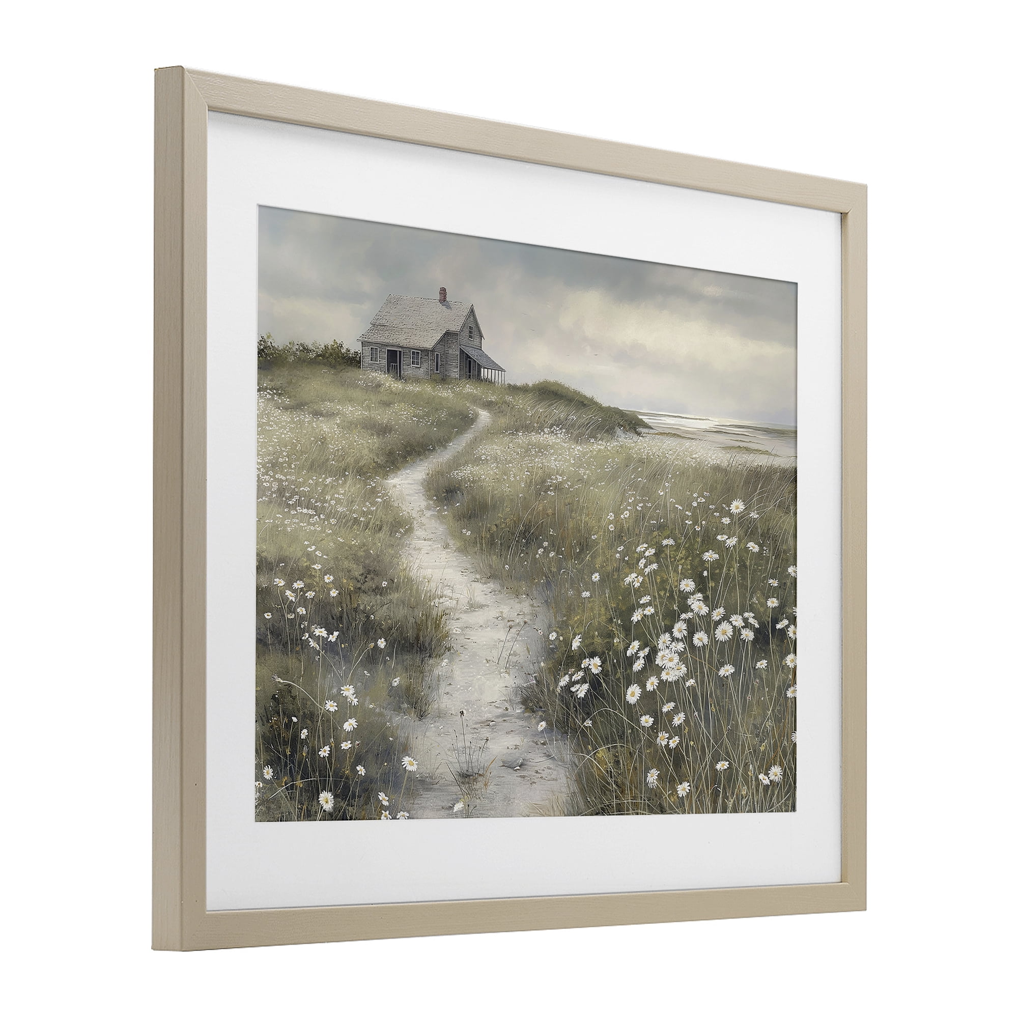 Stupell Industries Pathway To Coastal Cottage Birch Framed Print Under Glass, design by Imagine It Images